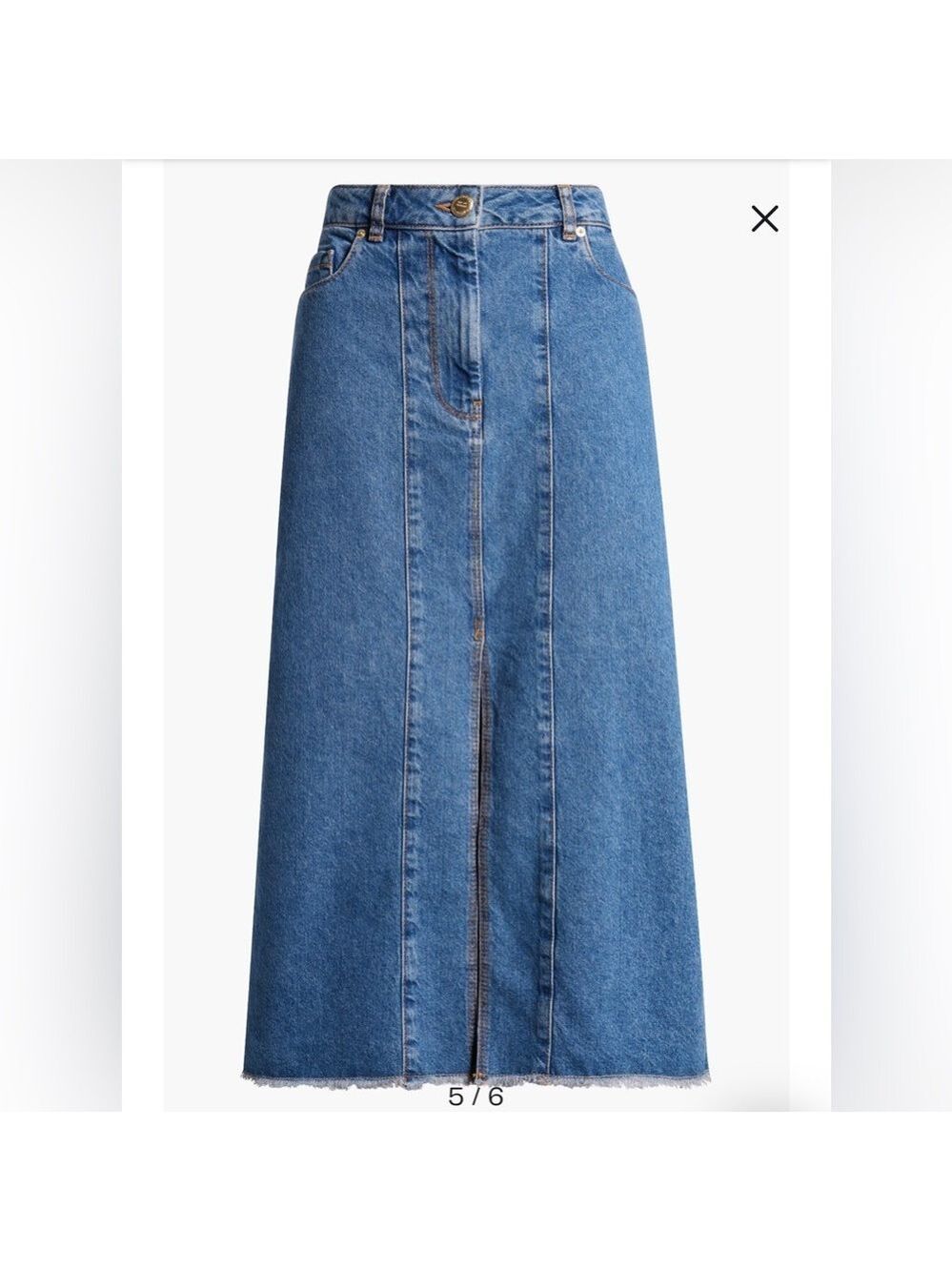 Farm Rio Denim Midi Skirt - Picture 9 of 10